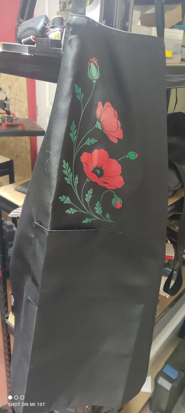 Tablier personnalisé motif coquelicots